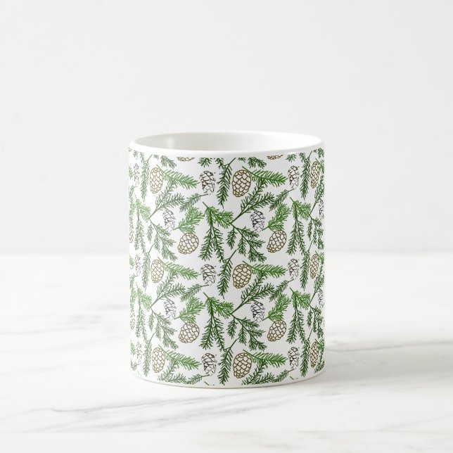 Taza De Café Pine Branches Coffee Mug (Centro)