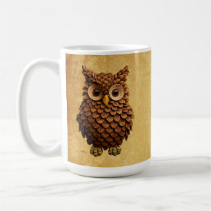 Taza De Café Pine Cone Owl