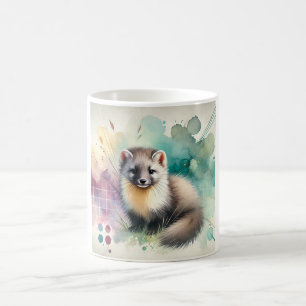 Taza De Café Pine Marten 081024AREF112 - Watercolor