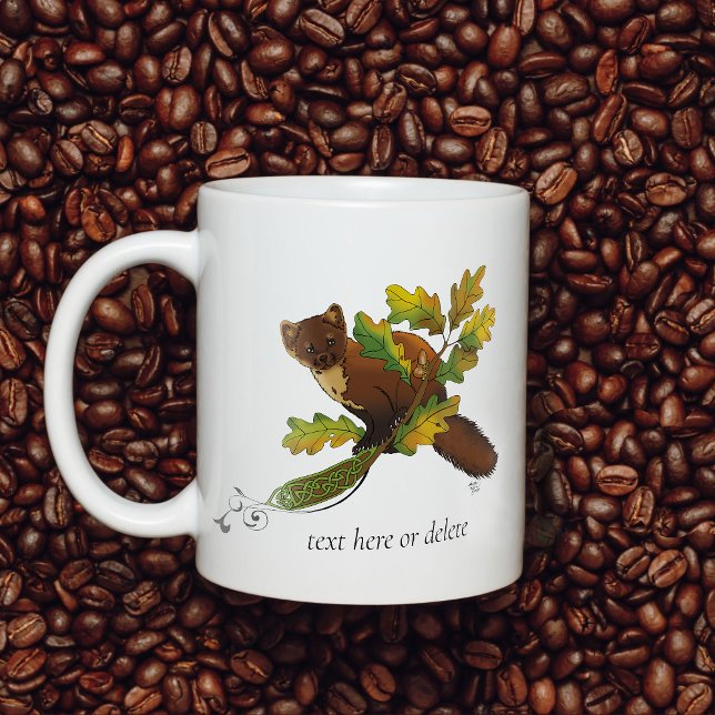 Taza De Café Pine Marten Autumn Leaves (Subido por el creador)