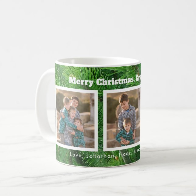 Taza De Café Pine Needles | Tres Navidades fotográficos (Anverso izquierdo)