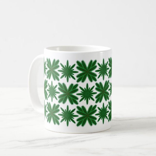 Taza De Café Pine Snowflakes Classic Mug 11oz. (Anverso izquierdo)
