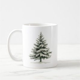 Taza De Café Pine Tree Covered with snow