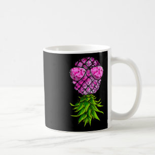Taza De Café Pineapple boca abajo Cinta rosa Cáncer de Mama