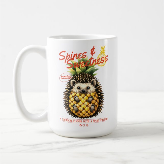 TAZA DE CAFÉ PINEAPPLE DE PIÑÓN DE CABEZA Y SUAVE (Izquierda)
