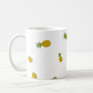 Taza De Café Pineapple lindo fondo de patrón sin costura. Vinta
