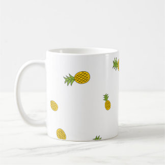 Taza De Café Pineapple lindo fondo de patrón sin costura. Vinta