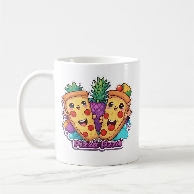 Taza De Café Pineapple Pizza Funny (Izquierda)