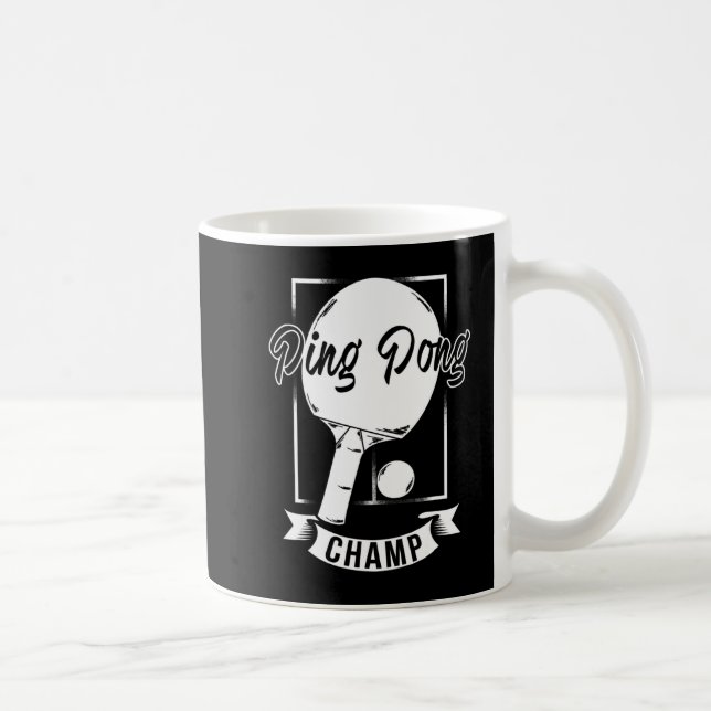 Taza De Café Ping Pong Champ Fun Table Tenis Player Tee (Derecha)