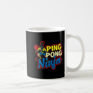 Taza De Café Ping Pong Ninja Design Table Tennis