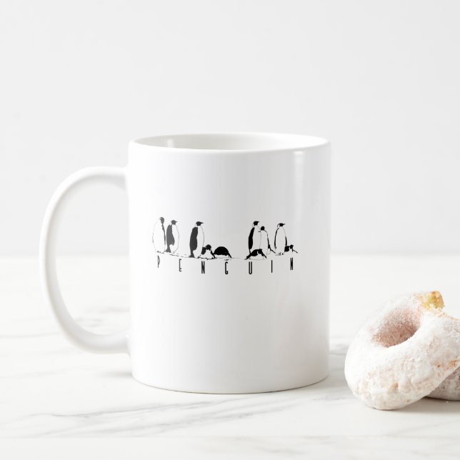 Taza De Café Pinguine (Con donut)