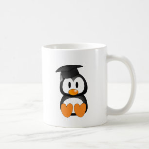Taza De Café Pingüino adaptable de la graduación