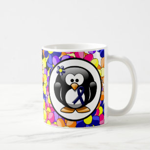 Taza De Café Pingüino azul oscuro