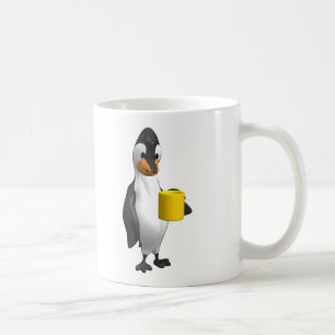 Taza De Café pingüino bebiendo café