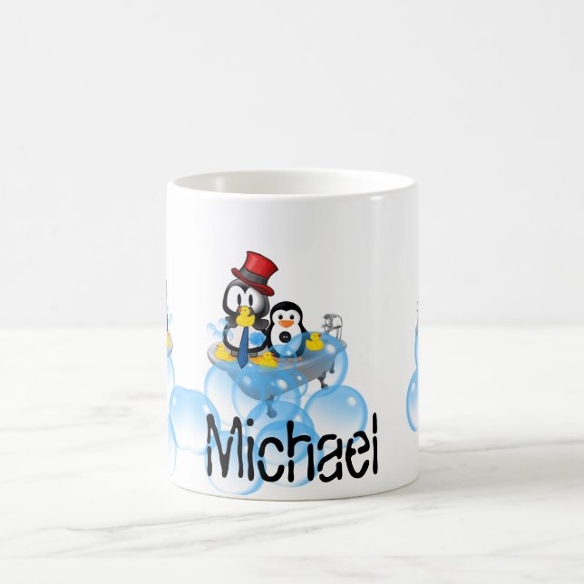 Taza De Café Pingüino Bubbles Mug (Centro)