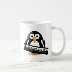 Taza De Café Pingüino con piano