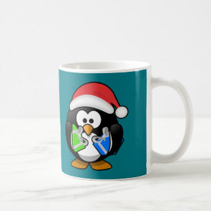 Taza De Café Pingüino con regalos