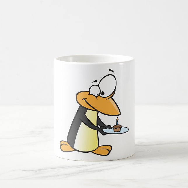Taza De Café Pingüino Con Un Tejido De Torta (Subido por el creador)