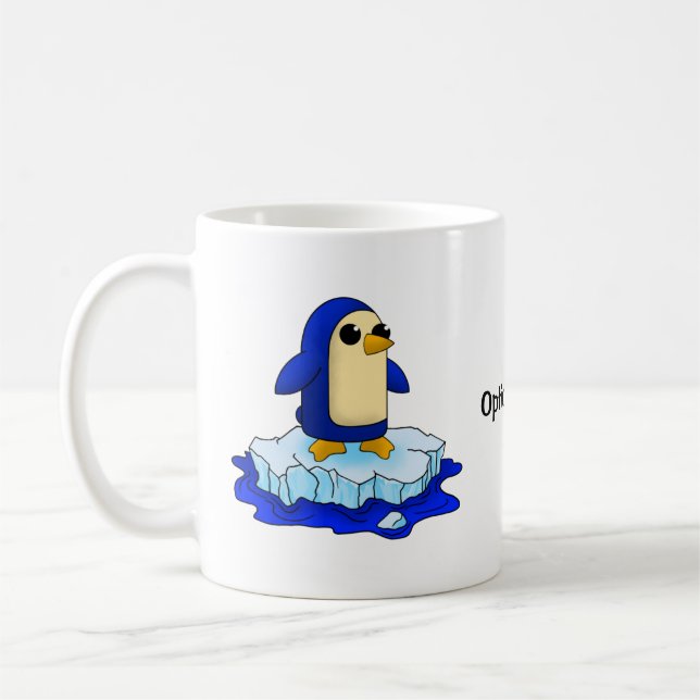 Taza De Café Pingüino Curioso Bebé (Izquierda)