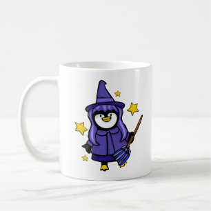 Taza De Café Pingüino de Brujas de Halloween
