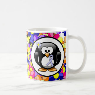 Taza De Café Pingüino De Cinta Periwinkle