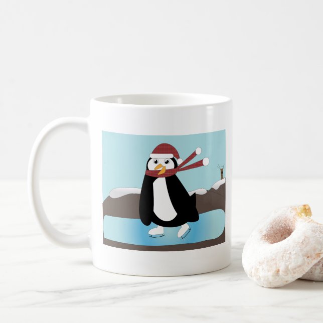 Taza De Café Pingüino de Hielo (Con donut)