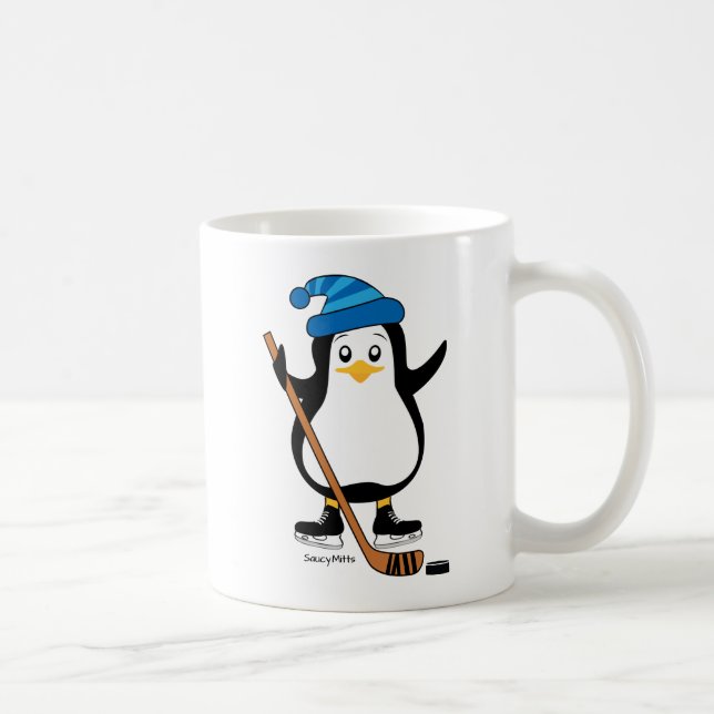 Taza De Café Pingüino de hockey (Derecha)
