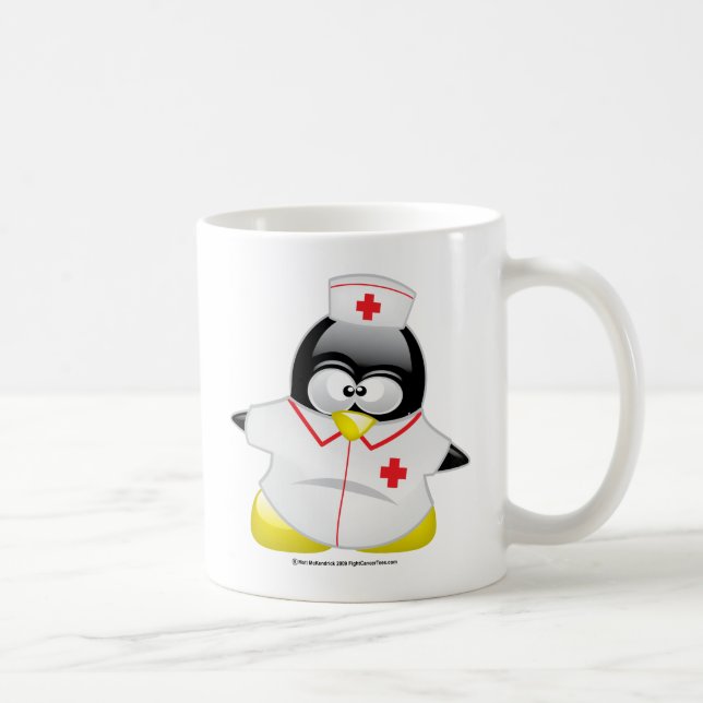 Taza De Café Pingüino de la enfermera (Derecha)