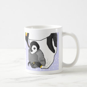 Taza De Café Pingüino de la madre y del bebé