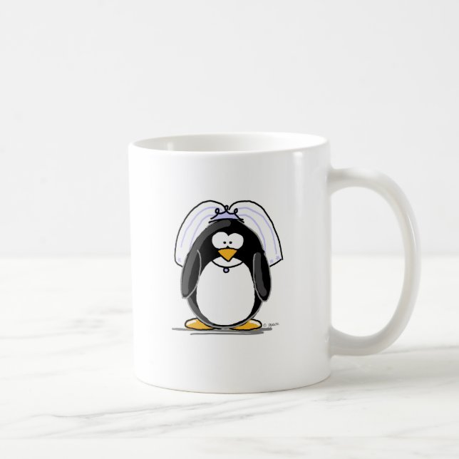 Taza De Café Pingüino de la novia (Derecha)