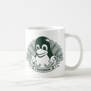 Taza De Café Pingüino de Tux - (Linux, Open Source, Copyleft,