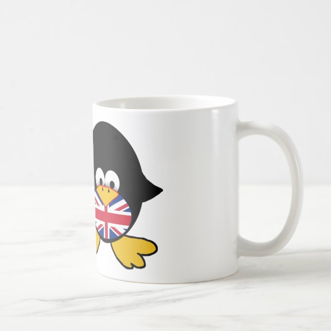 Taza De Café Pingüino de Union Jack (Derecha)