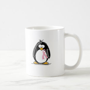 Taza De Café Pingüino del cáncer de pecho