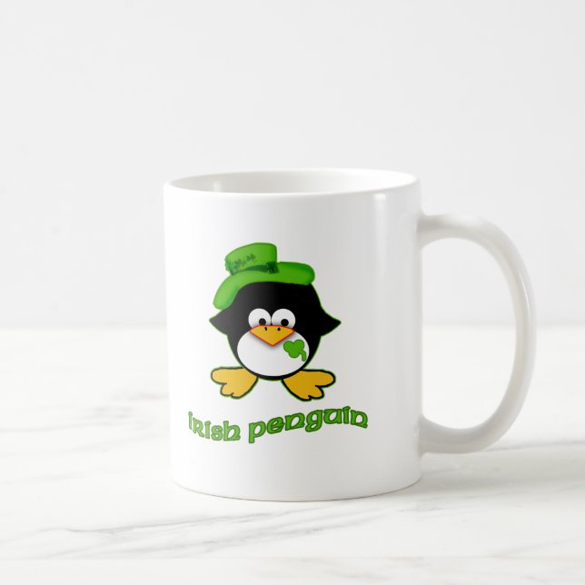 Taza De Café Pingüino del irlandés del bebé (Derecha)