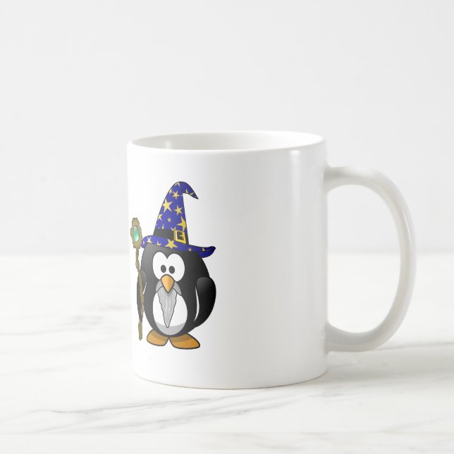 Taza De Café Pingüino del mago (Derecha)