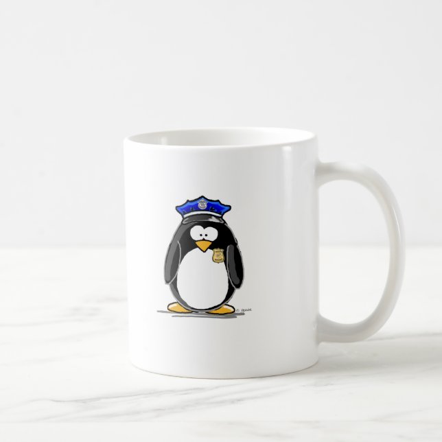 Taza De Café Pingüino del oficial de policía (Derecha)