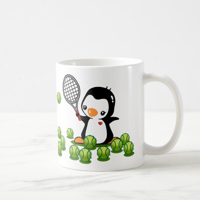 Taza De Café Pingüino del tenis (Derecha)