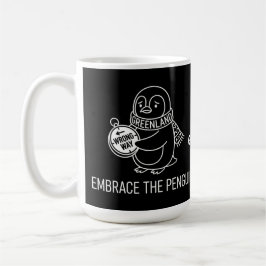 Taza De Café Pinguino divertido perdido en Groenlandia abraza e