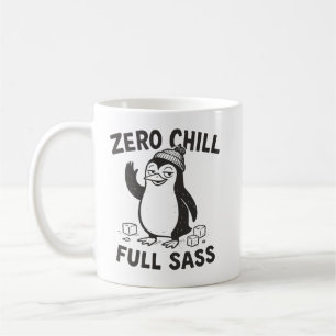 Taza De Café Pingüino Divertido y Sarcástico Sin Frio Total Sab