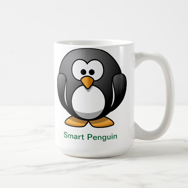 Taza De Café Pingüino elegante (Derecha)
