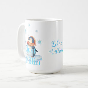 Taza De Café Pingüino es sólo Chillin como un villano