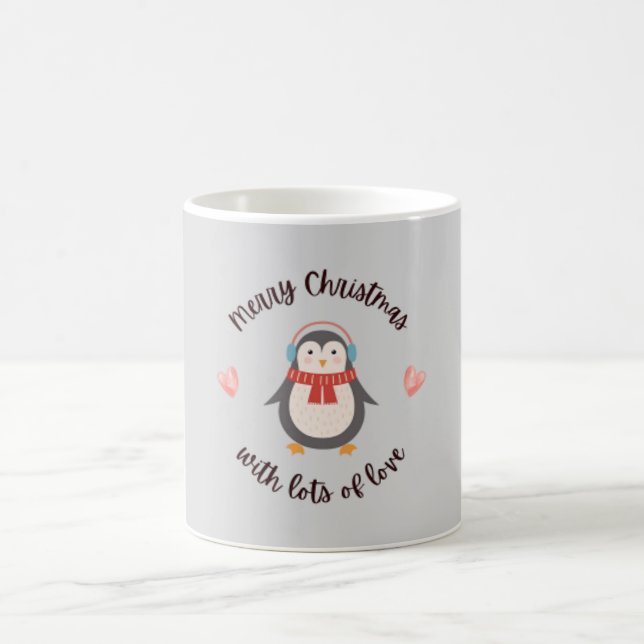 Taza De Café Pingüino Festivo Mug: Sip tu alegría navideña con  (Centro)