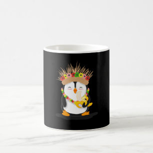 Taza De Café Pingüino hawaiano