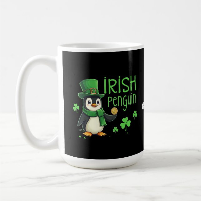 Taza De Café Pingüino irlandés, una mezcla afortunada de divers (Izquierda)