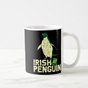 Taza De Café Pingüino Irlandés Verde Día de San Patricio Lindo