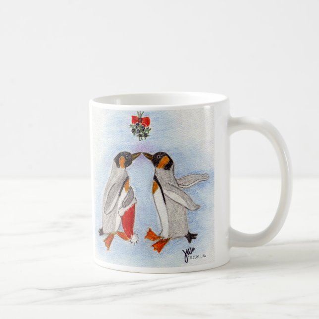 Taza De Café Pingüino Kiss (Derecha)