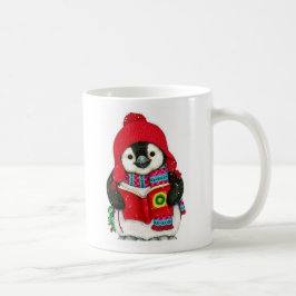 Taza De Café Pingüino lindo con Navidades Navidades Carol Holly