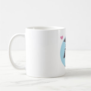 Taza De Café Pingüino lindo frente al par coincidente izquierdo