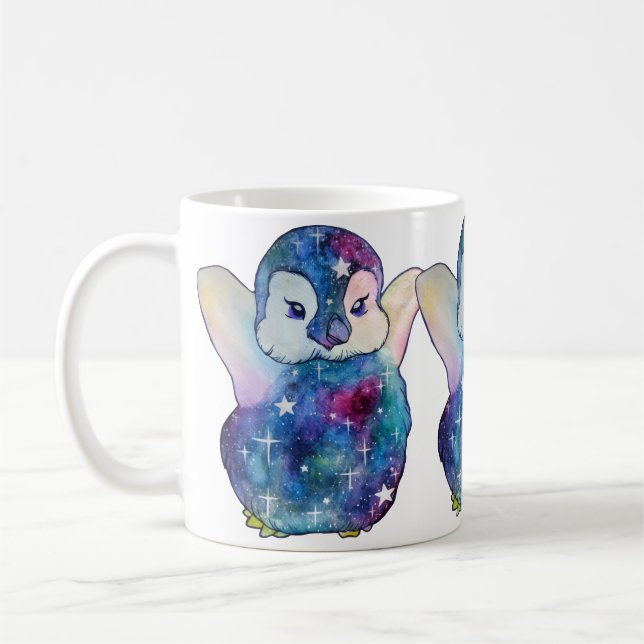 Taza De Café Pingüino llamado Button (Izquierda)