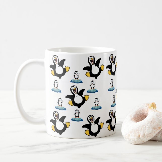 Taza De Café Pingüino Mug (Con donut)